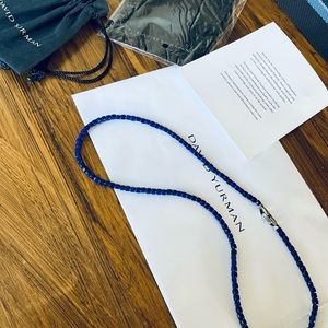 David Yurman SPIRITUAL BEADS CUSHION NECKLACE IN STERLING SILVER WITH LAPIS